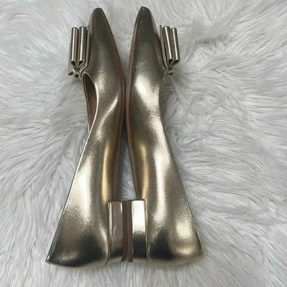 Salvatore Ferragamo - Zeri Golden pointed ballets - Picture 4 of 16